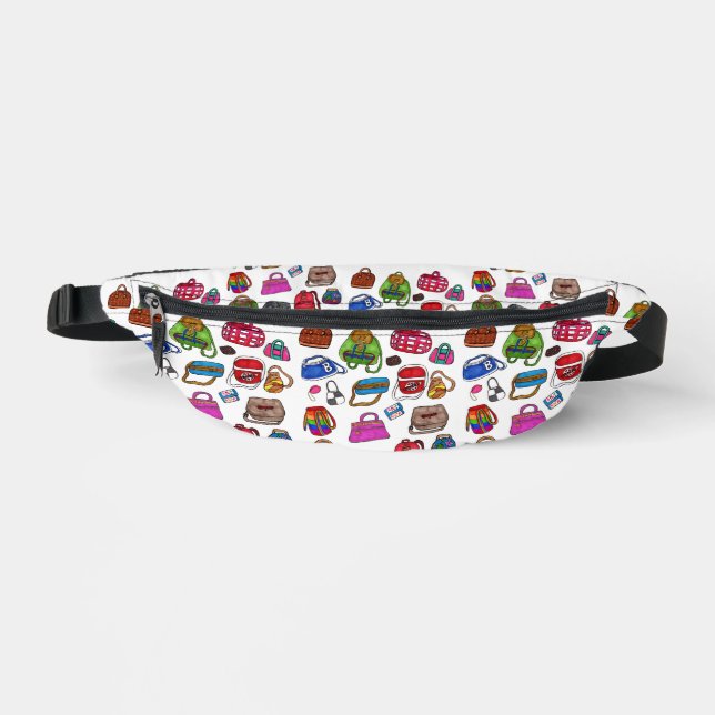 Epic Niedliche Illustrierte Purpurmuster Fun Style Bauchtasche (Vorderseite)
