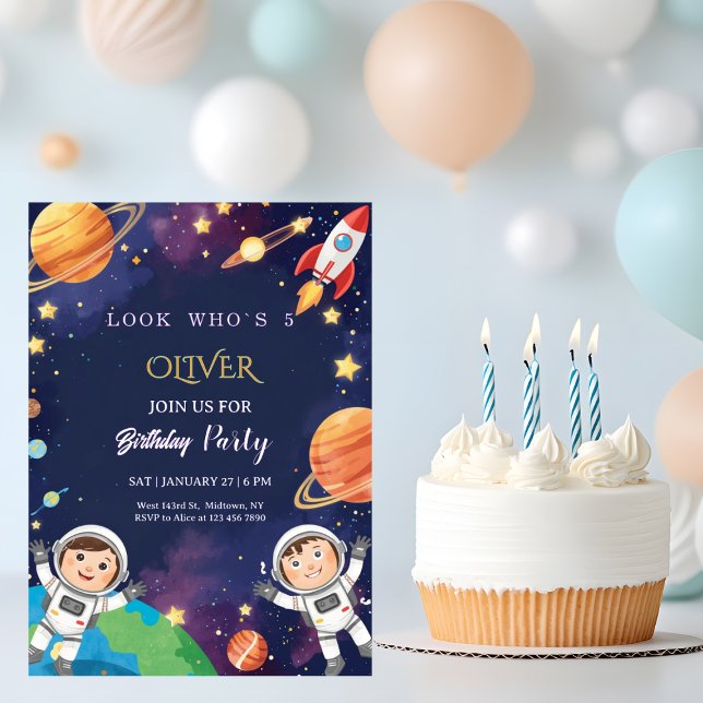Epic Outer Space Kids Birthday  Einladung (Von Creator hochgeladen)
