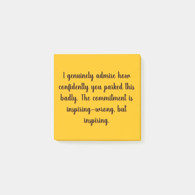 Epic Parking Fail Sticky Notes Post-it Klebezettel (Vorderseite)