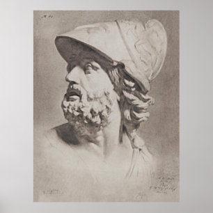 Epic Roman Helmet Head Poster - Zeitloses Design