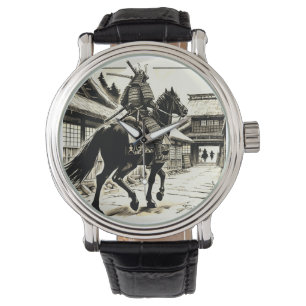 Epic Samurai Rider Manga Art Print Armbanduhr
