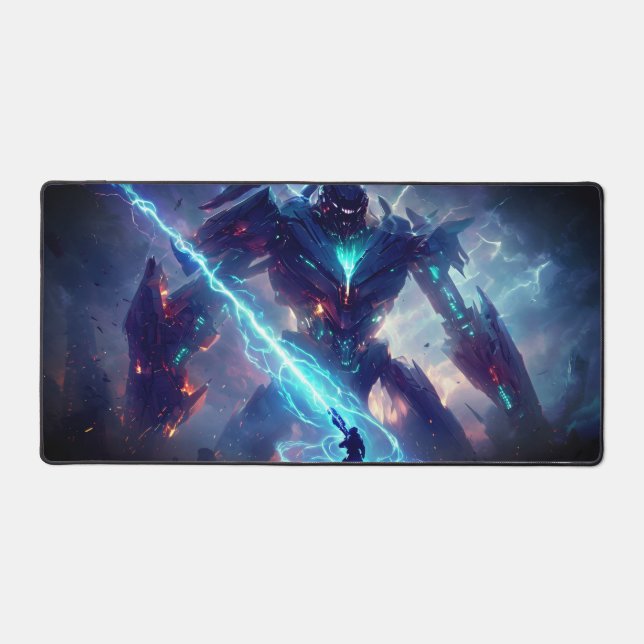 Epic SciFi Mech & Soldier Schreibtischunterlage (Vorderseite)