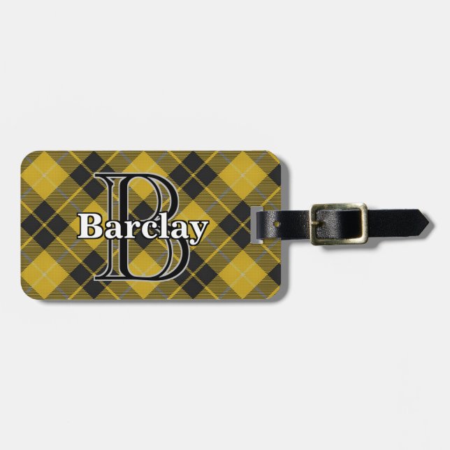 Epic Scotland Clan Barclay Tartan Gepäckanhänger (Vorderseite horizontal)