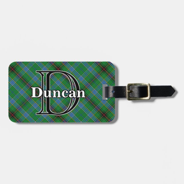 Epic Scotland Clan Duncan Tartan Gepäckanhänger (Vorderseite horizontal)