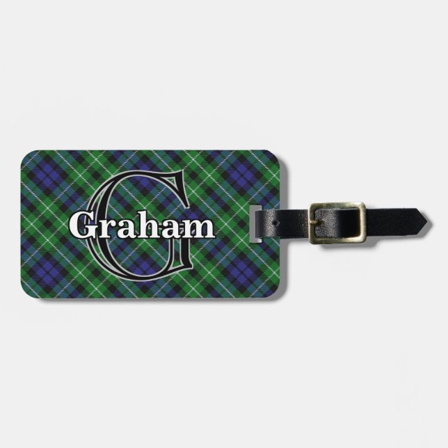 Epic Scotland Clan Graham Tartan Gepäckanhänger (Vorderseite horizontal)