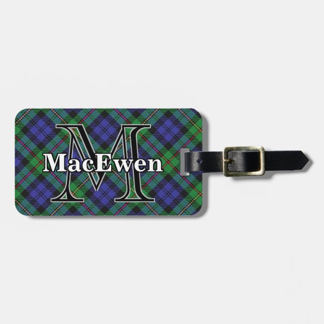 Epic Scotland Clan MacEwen Tartan Gepäckanhänger (Vorderseite horizontal)