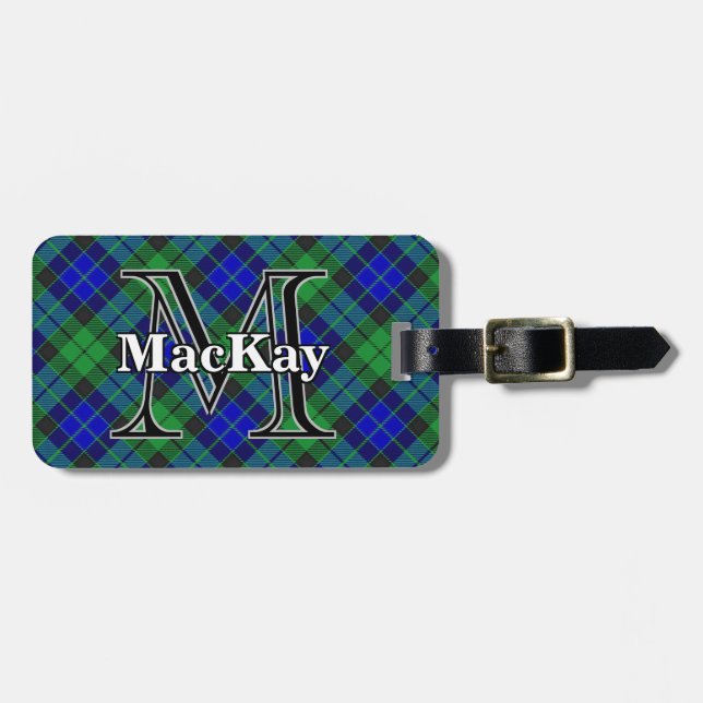 Epic Scotland Clan MacKay Tartan Gepäckanhänger (Vorderseite horizontal)