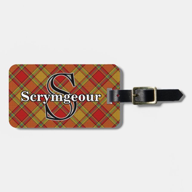 Epic Scotland Clan Scrymgeour Tartan Gepäckanhänger (Vorderseite horizontal)