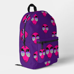 Epic Shades Alien Head Moonlander Muster Bedruckter Rucksack