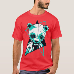 Epic Trippy Panda Rave Design Abstrakt T-Shirt