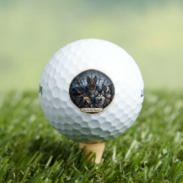 Epic warrior dogs mediaeval armour custom golf golfball