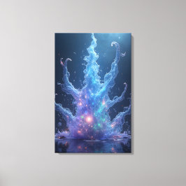 Epic Water Elemental 3D Render Leinwanddruck