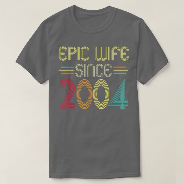 Epic Wife Since 2004  Her 18th Wedding Anniversary T-Shirt (Design vorne)