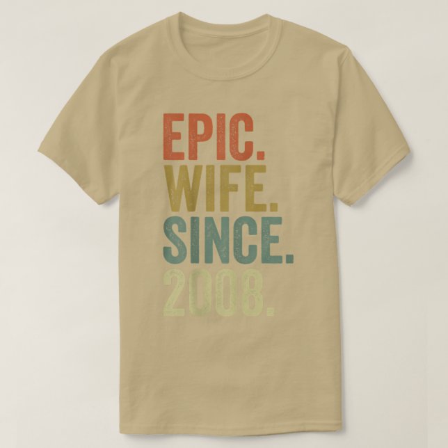 Epic Wife Since 2008 s For Her 14th Wedding Annive T-Shirt (Design vorne)