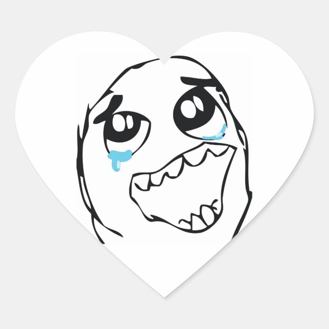 Epic Win Herz-Aufkleber (Vorderseite)