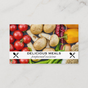 Épices de légumes   Carte de visite Motif alimenta