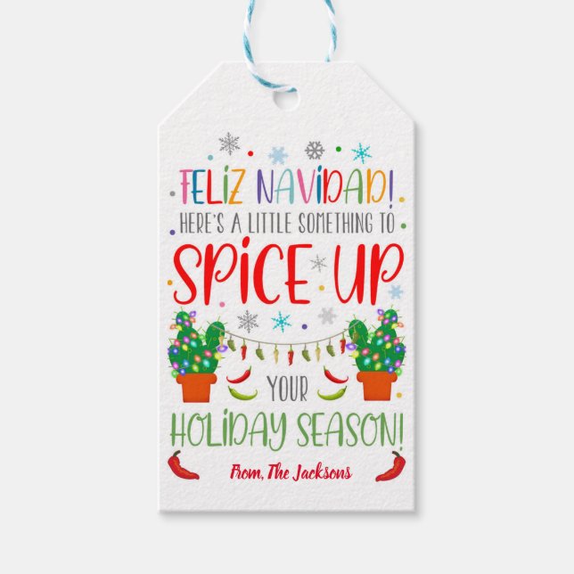 Épices de Noël Haut de votre saison Étiquettes cad (Devant)