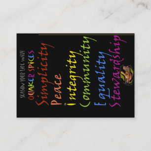 Épices de quaker - carte bienvenue