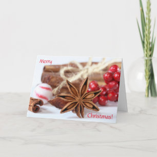 Épices Joyeuse carte de voeux de Noël