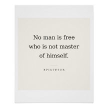 Epictetus Poster: Freiheit durch Selbstbeherrschun