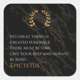 Epictetus Rezept für Gräueltaten Quadratischer Aufkleber