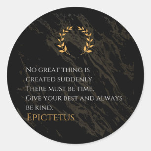 Epictetus Rezept für Gräueltaten Runder Aufkleber