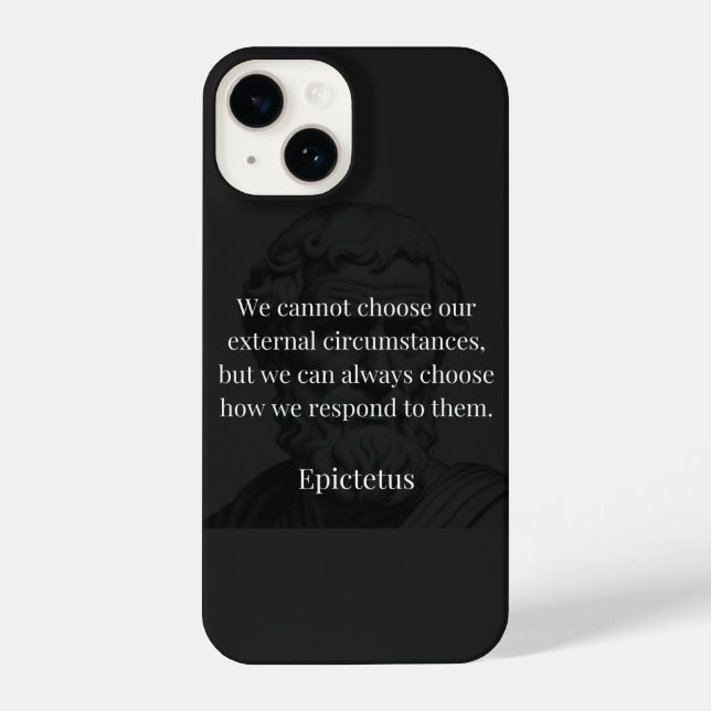 Epictetus Weisheit: Ermächtigung durch Reaktion iPhone 14 Hülle (Rückseite)