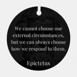 Epictetus Weisheit: Ermächtigung durch Reaktion Ornament Aus Metall