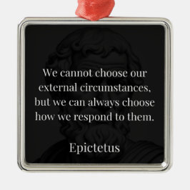 Epictetus Weisheit: Ermächtigung durch Reaktion Ornament Aus Metall