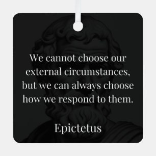 Epictetus Weisheit: Ermächtigung durch Reaktion Ornament Aus Metall