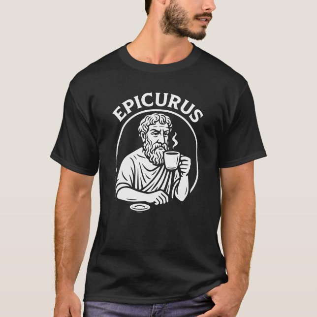 Epicurus Cup Philosophie T-Shirt (Vorderseite)