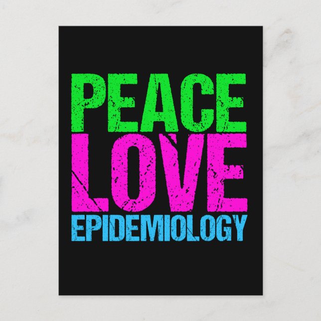 Epidemiologie der Liebe Frieden Postkarte (Vorderseite)