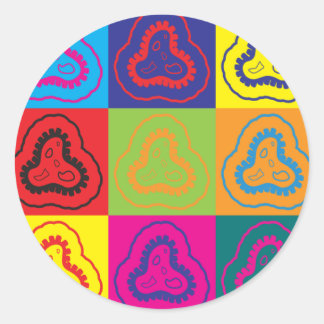 Epidemiologie Pop Art Runder Aufkleber