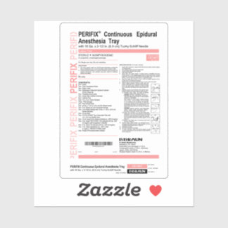 Epidural-Tablett Vinyl Aufkleber