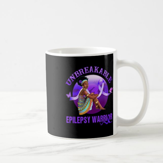 Epilepsie Awareness Black Women Unzerbrechliche Kr Kaffeetasse (Rechts)