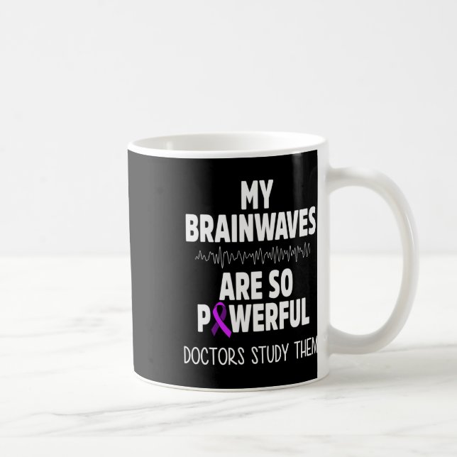 Epilepsie Awareness Brain Waves Epileptic Warrior  Kaffeetasse (Rechts)