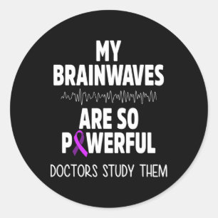 Epilepsie Awareness Brain Waves Epileptic Warrior Runder Aufkleber