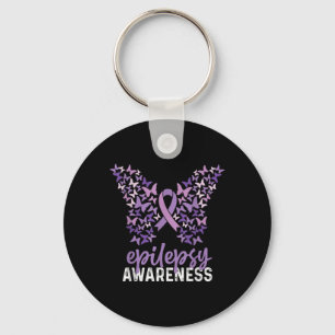 Epilepsie Awareness Butterfly Ribbon Schlüsselanhänger