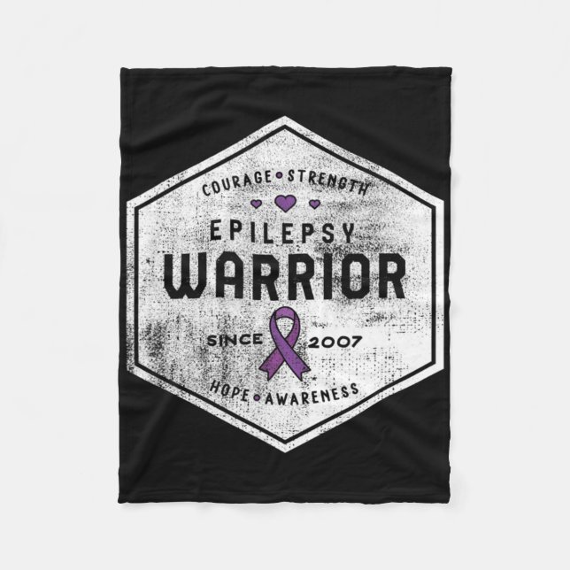 Epilepsie Awareness Epilepsy Warrior Seit 2007 Fleecedecke (Vorderseite)