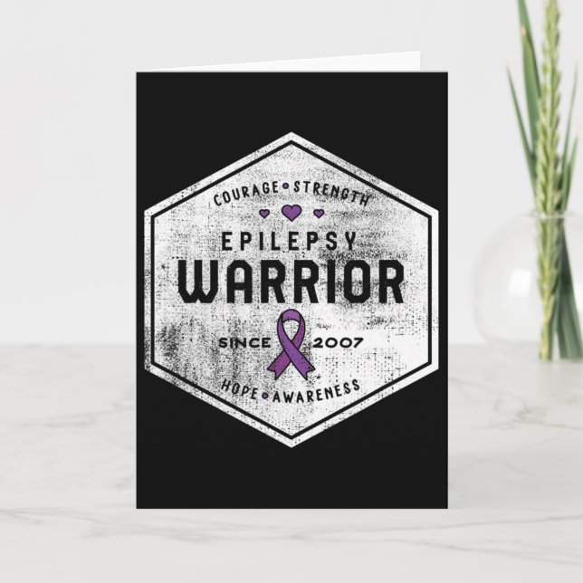 Epilepsie Awareness Epilepsy Warrior Seit 2007 Karte (Vorderseite)