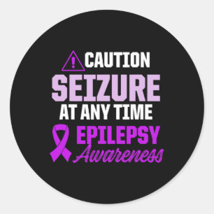 Epilepsie Awareness Epileptic Warrior Survivor 12 Runder Aufkleber