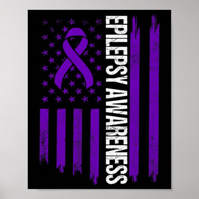 Epilepsie Awareness Epileptic Warrior Survivor 3 Poster (Vorne)