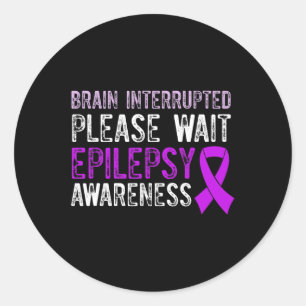 Epilepsie Awareness Epileptic Warrior Survivor 9 Runder Aufkleber