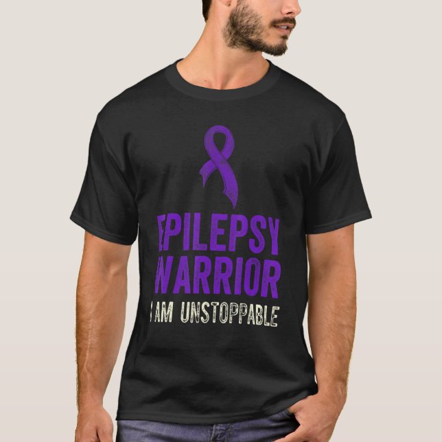 Epilepsie Awareness Fun Medical Epileptic Warrior  T-Shirt (Vorderseite)
