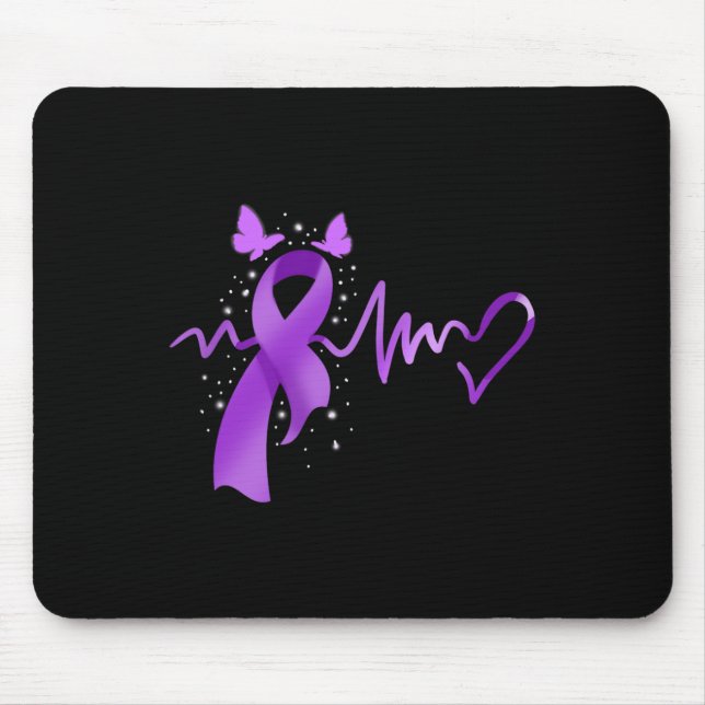 Epilepsie Awareness Heartbeat Mousepad (Vorne)