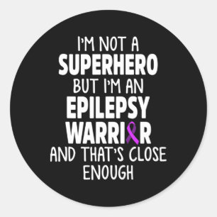 Epilepsie Awareness Hero Epileptic Warrior Survivo Runder Aufkleber