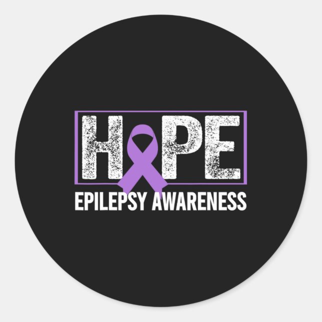 Epilepsie Awareness - Hope Epilepsy Awareness Runder Aufkleber (Vorderseite)