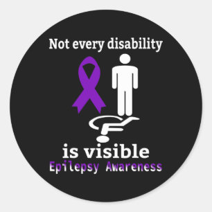 Epilepsie Awareness Lila Ribbon Epilepsie Unterstü Runder Aufkleber