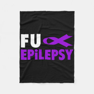 Epilepsie Awareness - Lila Ribbon Epilepsy Awaren Fleecedecke