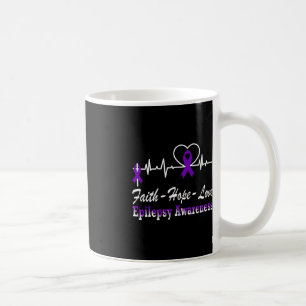 Epilepsie Awareness Lila Ribbon Epilepsy Christian Kaffeetasse